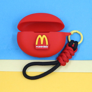 适用QCY C50/C30S耳夹开放式蓝牙耳机保护套潮酷小清新可爱立体M记薯条硅胶软壳