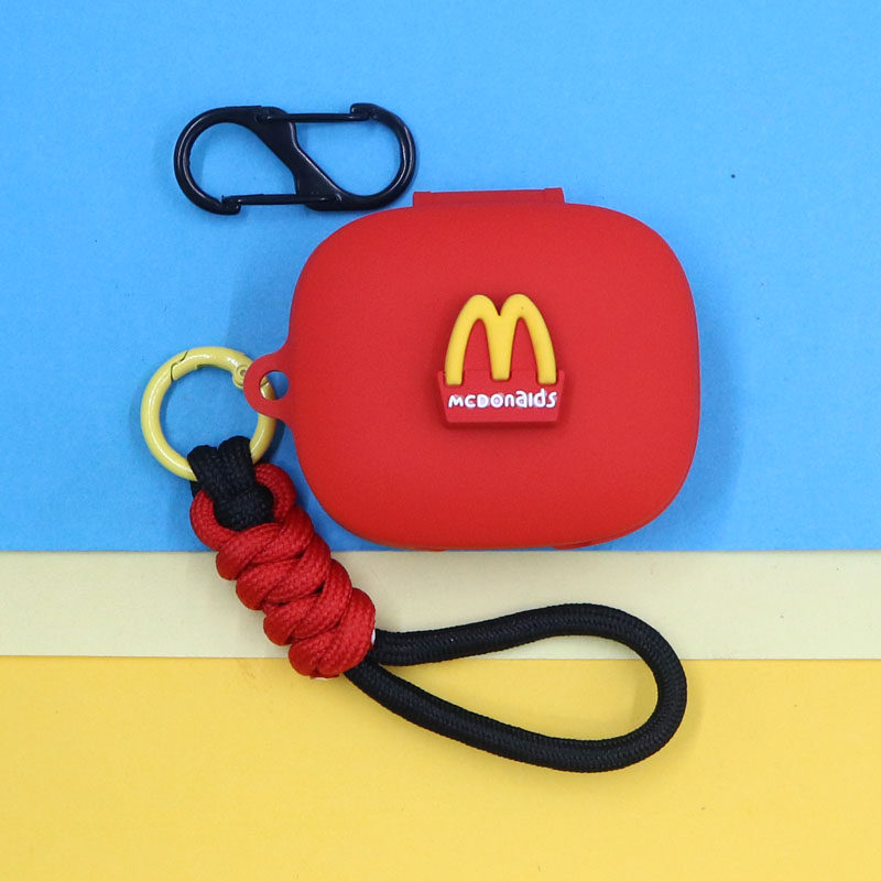 适用红米Buds 6/6s/7S蓝牙耳机保护套buds5/6PLAY活力版SE潮酷个性M记薯条可爱萌卡通手绳挂饰连体硅胶软壳