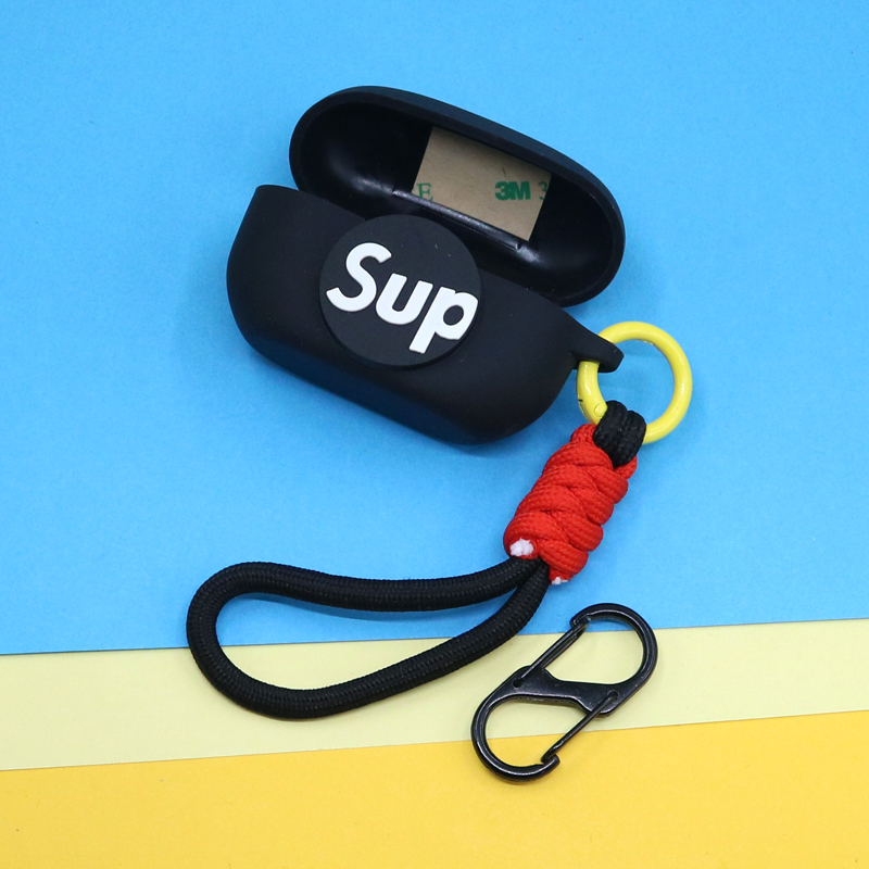 适用SONY索尼LinkBudsS蓝牙耳机保护套WF1000XM5个性潮酷拼色打结编织短挂绳钥匙圈挂饰XM4硅胶软壳