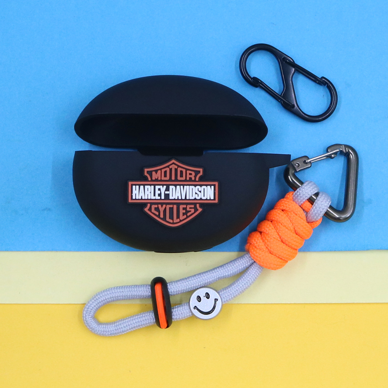 适用QCY C50/C30S耳夹开放式蓝牙耳机保护套潮酷个性简约潮图伞绳手饰连体硅胶软壳