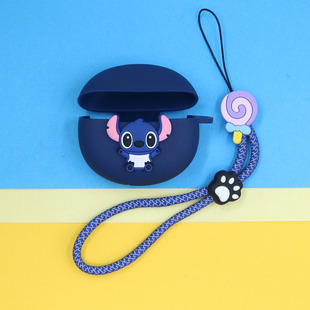 适用漫步者NewSound comfo clip Q花再ZeroClip Shiny流光 R1耳夹式蓝牙耳机保护套库洛米史迪奇手绳硅胶软壳