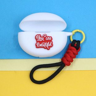 适用QCY C50/C30S耳夹开放式蓝牙耳机保护套潮酷个性创意立体励志英文字防摔连体硅胶软壳