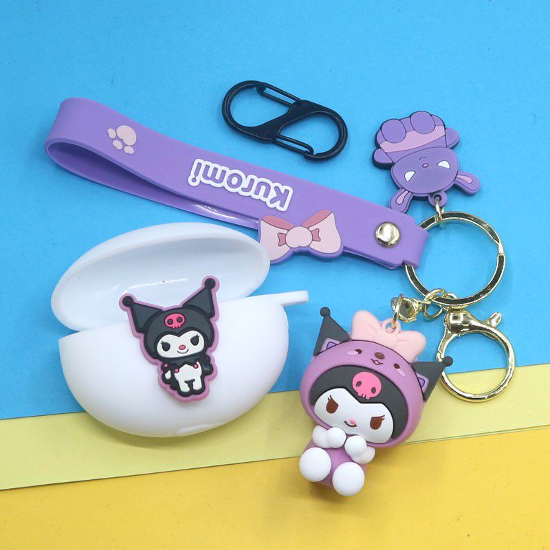 适用OPPO Enco air2/3/4pro蓝牙耳机保护套air3i潮酷萌卡通库洛米蓝猫小熊史迪奇公仔挂饰R3防摔硅胶软壳