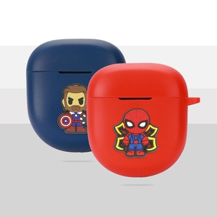 适用Bose QC消噪耳塞大鲨2/3/4代Ultra开放式夹耳式蓝牙耳机保护套潮酷卡通蜘蛛侠奇异博士死侍美队硅胶软壳
