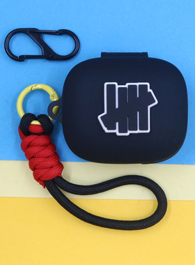 适用红米Buds 6s/7S蓝牙耳机保护套buds5/6PLAY活力版SE潮酷个性简约创意黑色风格手绳挂饰连体防摔硅胶软壳