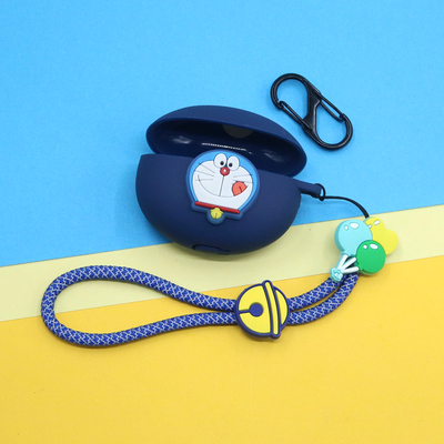 适用荣耀Earbuds X3i蓝牙耳机保护套3PRO可爱卡通起司猫小新龙猫小丸子柴犬史努比反光手绳挂饰X2se硅胶软壳