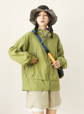 漫渡户外连帽防晒衣女夏季薄款