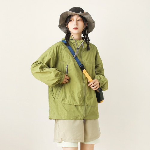 漫渡户外连帽防晒衣女夏季薄款