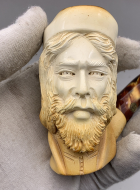 小猪烟斗 二手海泡石 美国CAO品牌 70年代 大师Imet Bekler签名斗