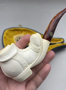 小猪烟斗二手海泡石土耳其大师imet Bekler70年代精品签名斗收藏