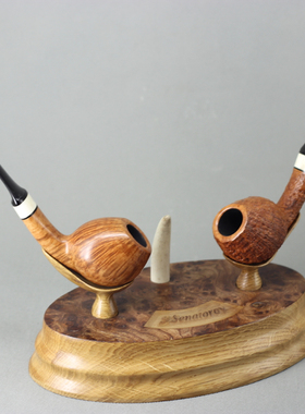小猪烟斗全新石楠木 拉脱维亚 Sergey Senatorov 套装 底座压棒 C