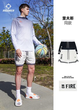 里夫斯同款丨准者美式篮球短裤男运动跑步训练款透气五分速干裤子