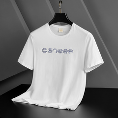 Summer youth short sleeve t-shirt men's round neck cotton printed T-shirt