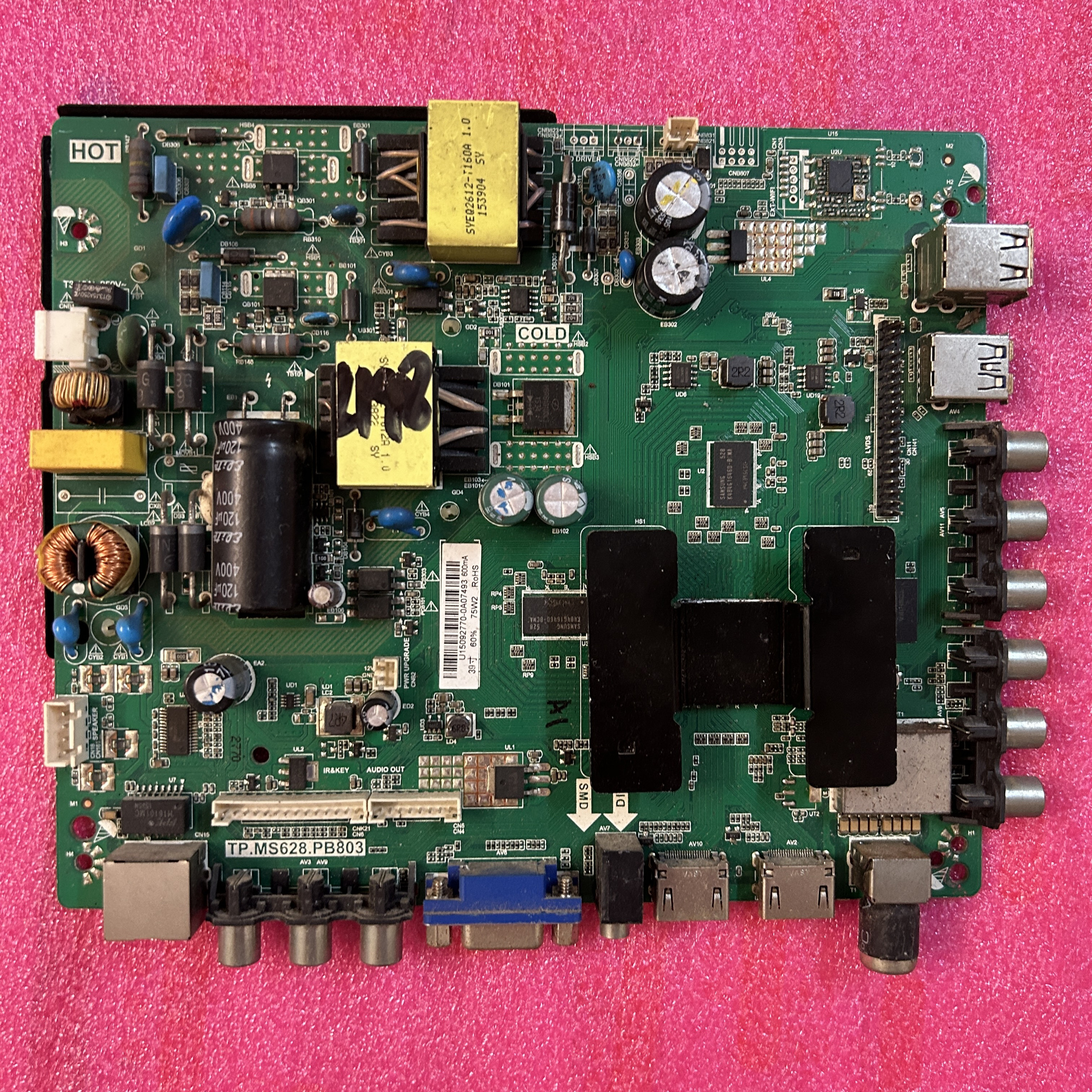 网络主板TP.MS628.PB803 TP.MS628.PB813 TP.R69PD64送遥控电源板