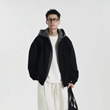 格雷系叠穿假两件连帽卫衣情侣休闲夹克外套J98-P95加棉P105-，男装夹克，星座918-1