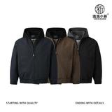 冬季假两件拼接连帽加厚夹克外套新品双色毛绒内里J97-P118，男装夹克，星座918-1