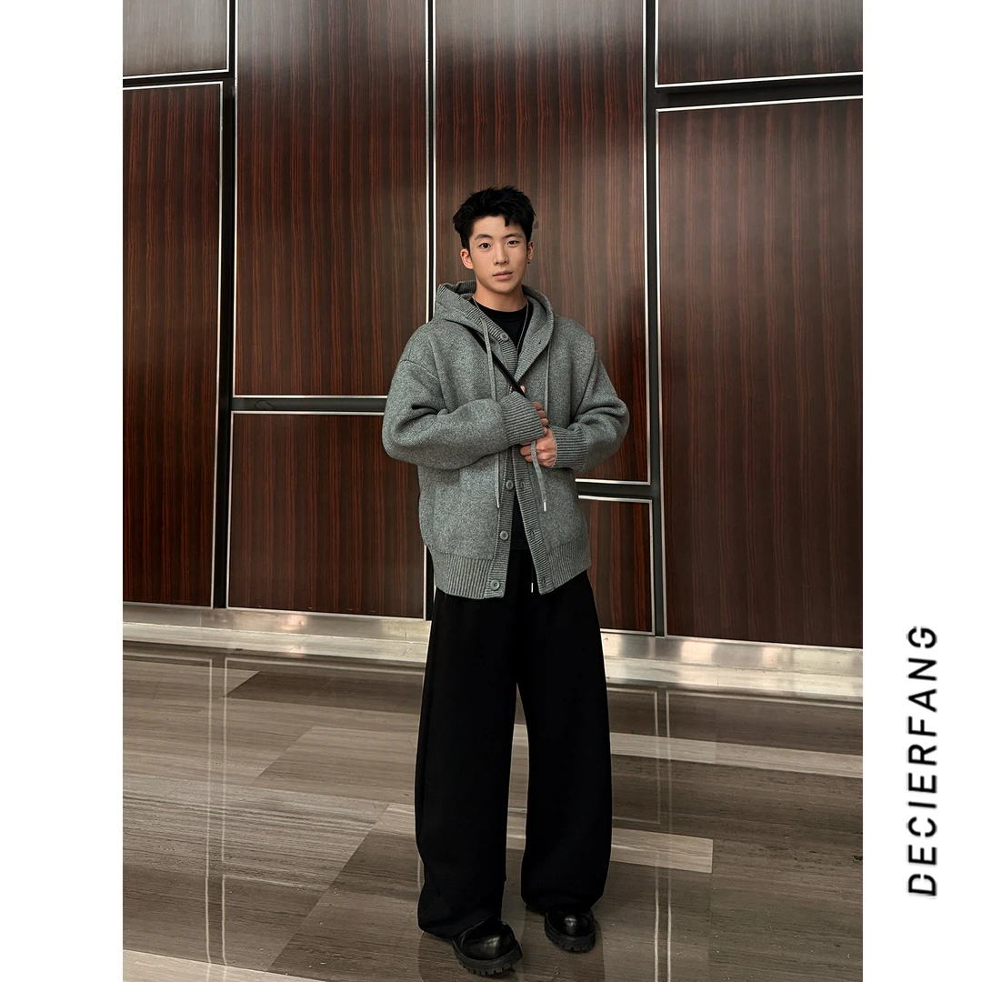 连帽针织毛衣开衫休闲百搭男宽松情侣款长袖外套上衣M859-P78，男装针织衫/毛衣，星座918-1