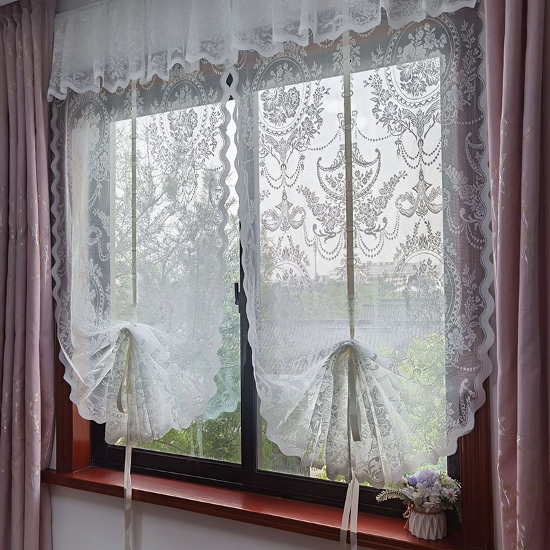 法式扇形罗马帘窗帘装饰