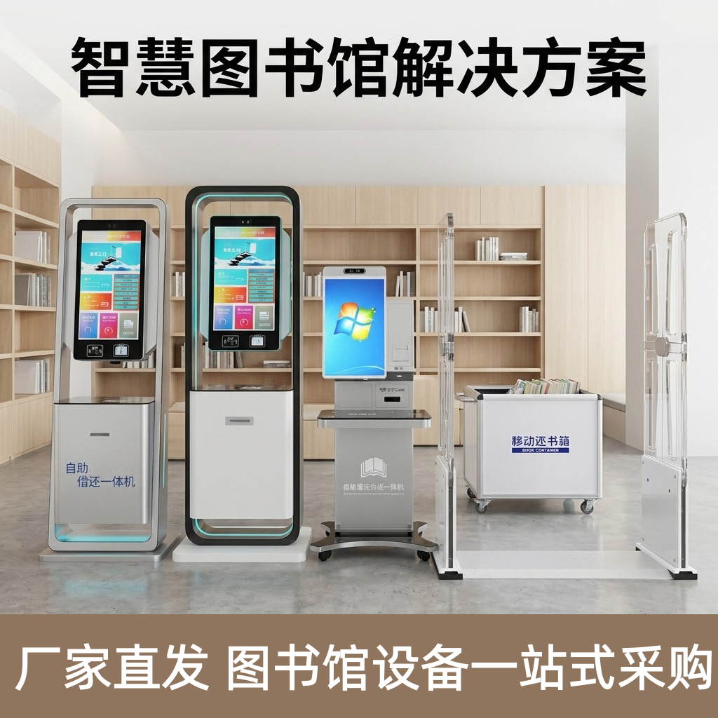 书籍借阅管理系统图书馆自助借还书一体机智慧中小学校园自动电子