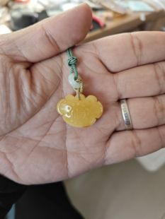 天然蜜蜡如意锁吊坠挂件搭配精美手工绳链福字