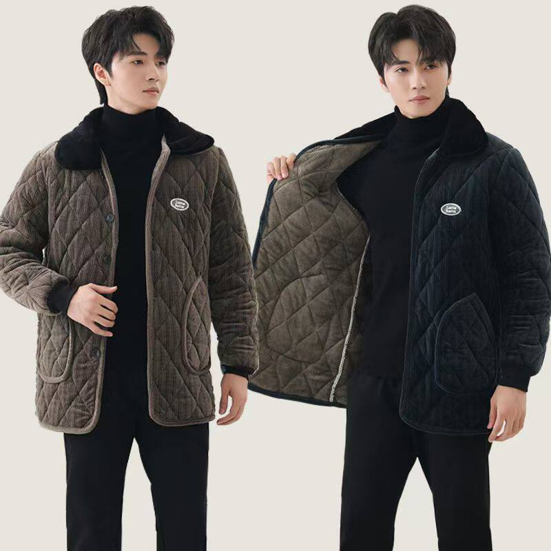 男士棉衣加绒加厚棉服冬季保暖宽松防寒外穿罩衣男袄耐脏四川省服,男装,中老年上装,淘宝优惠券,粉丝福利购,淘宝优惠卷
