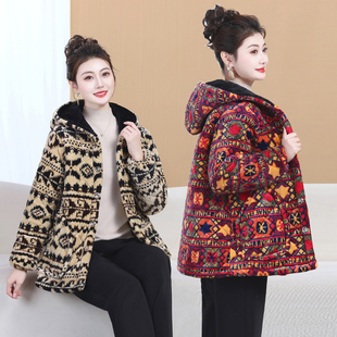 加绒加厚女士新款连帽棉服短款冬季罩衣棉衣保暖外套宽松棉袄省服