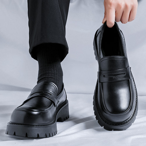 EWEI男士英伦风厚底增高马丁鞋休闲潮鞋大头鞋新郎结婚日常工作鞋