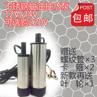 小微型不锈钢抽水抽油泵直流水泵12V24V煤油泵打药柴油泵洗澡泉水