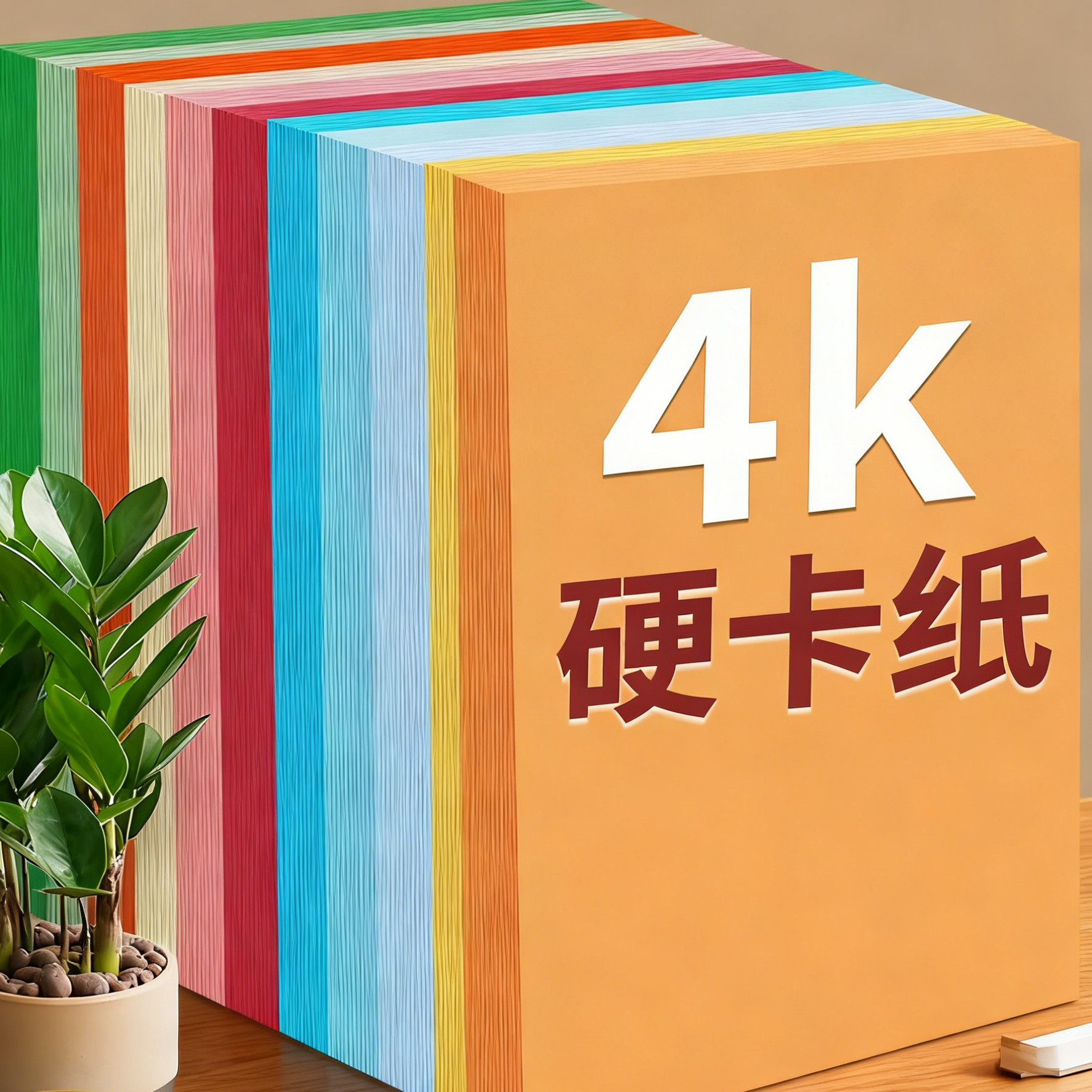 加厚200G4K彩色硬卡纸