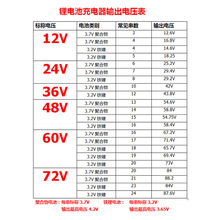 绿维锂电池电动车充电器24v36v48v60v伏5a安 电瓶充电器自动断电