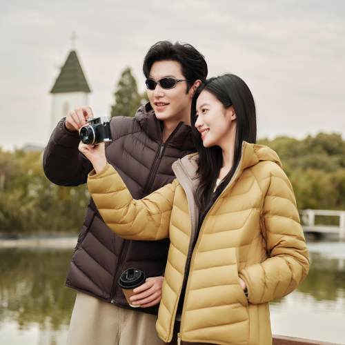 【大潘专享】时尚休闲排骨羽绒服男女同款保暖宽松外套M-6W220Y