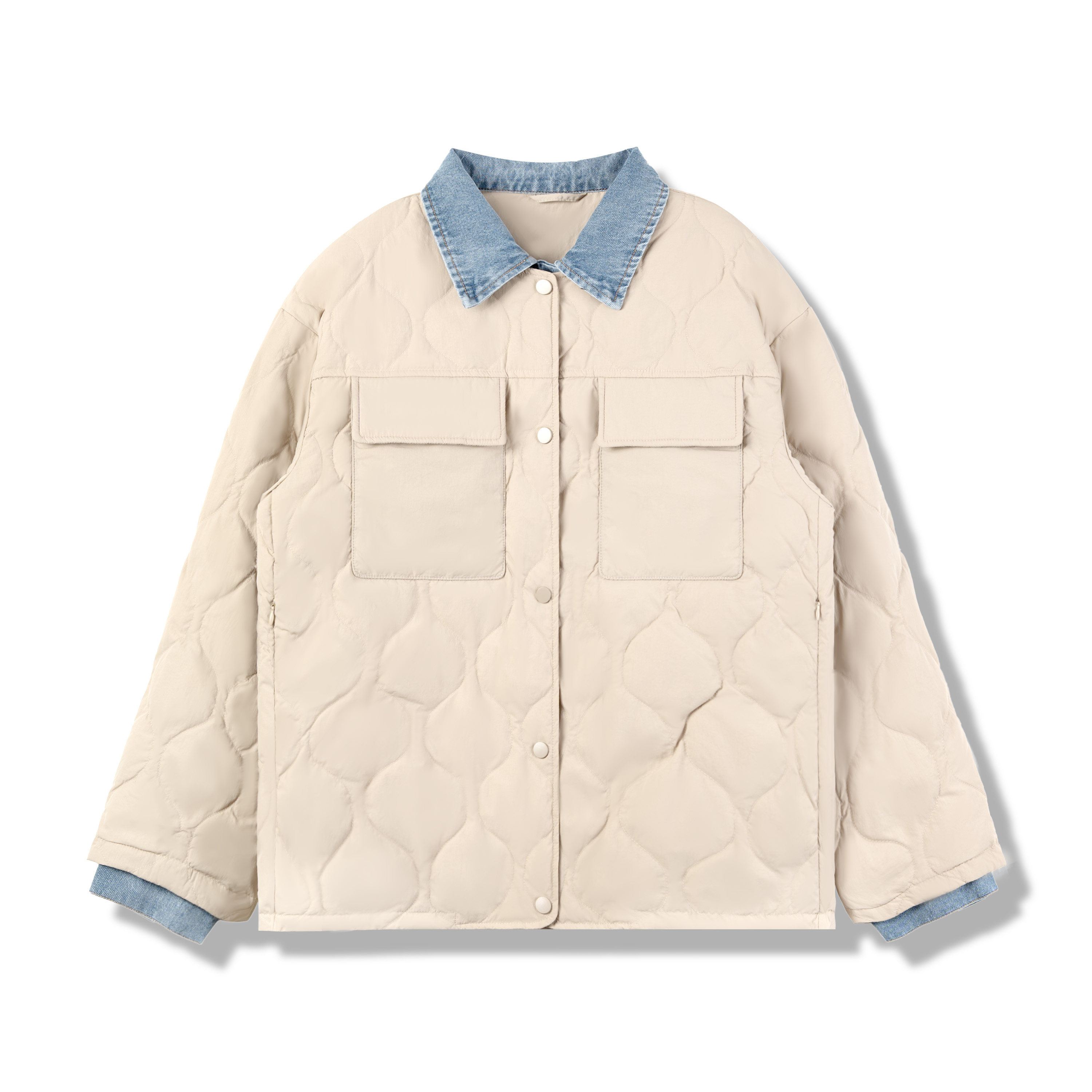 【春春Spring】保暖运动时尚女款90短款鸭绒羽绒服W24102A