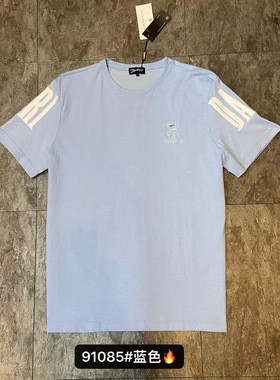 达依空间时尚大码加肥加大码男士夏季弹力薄料圆领短袖91085