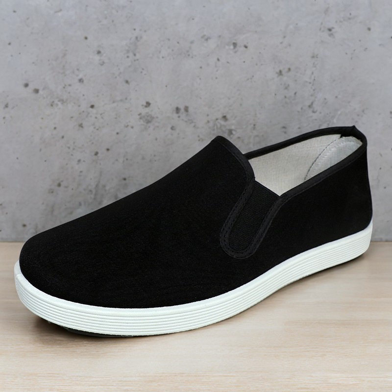 2026春夏老北京布鞋男传统黑布鞋一脚蹬舒适透气爸爸休闲健步鞋,流行男鞋,布鞋,淘宝优惠券,粉丝福利购,淘宝优惠卷