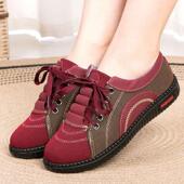 2025春季 软底舒适中老年健步单鞋 老北京布鞋 女轻便防滑平跟妈妈鞋