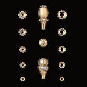 三诚出品「央金&白玛」三通佛头隔片背云弟子珠文玩配饰