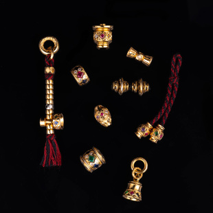 三诚为金「索朗达瓦」系列22k材质文玩黄金配件金饰