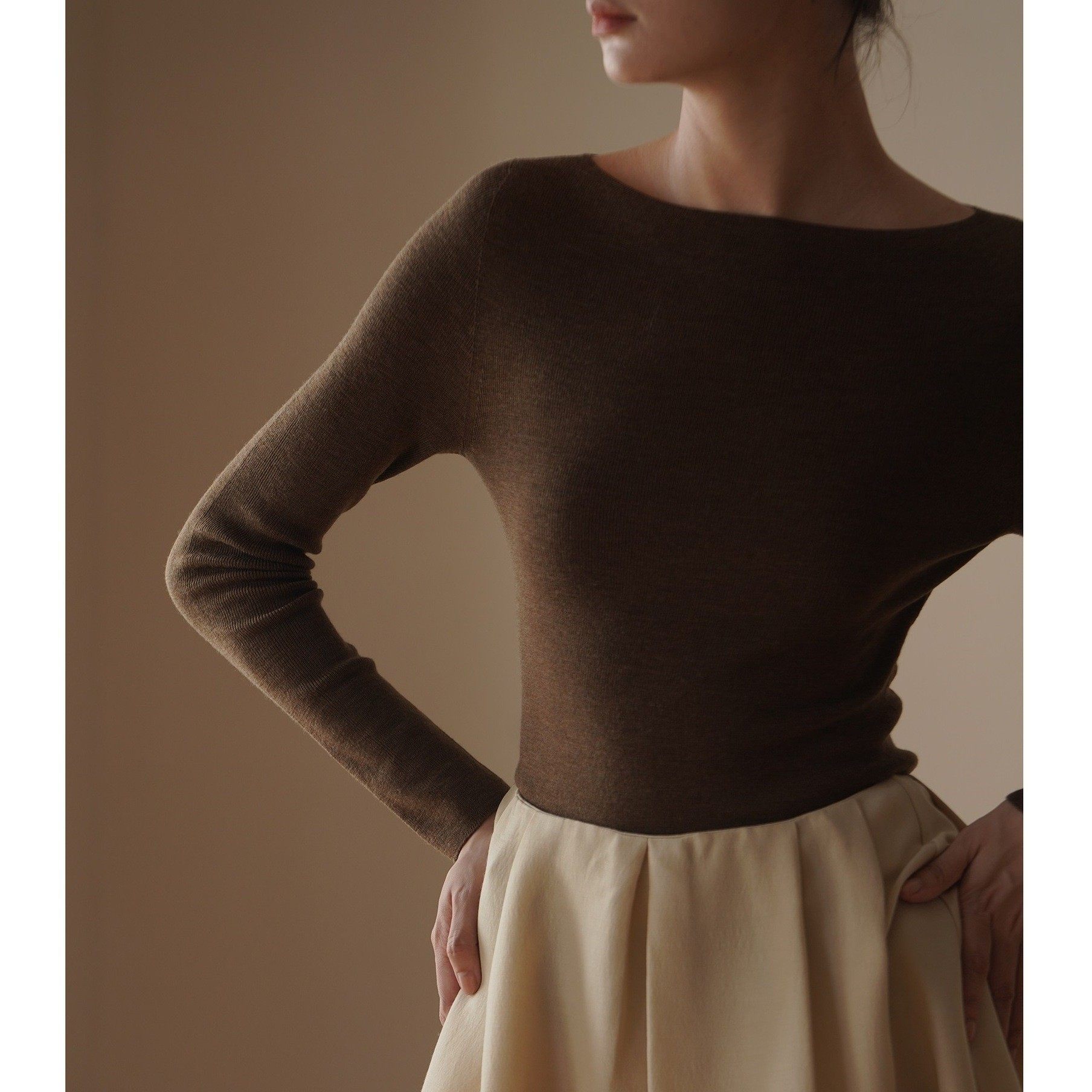 【现货】无缝一体 扬子纱羊毛JI细轻薄一字领打底针织衫,女装/女士精品,毛针织衫,淘宝优惠券,粉丝福利购,淘宝优惠卷