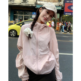 上衣长袖 冲锋衣宽松拉链开衫 薄款 楠涛户外连帽防晒外套2026夏季