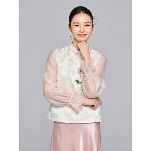 【知合堂】新中式温柔国风亮片绣花马甲女2026春季新款设计感背心