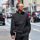 LOFVRANG领航员系列春秋季 棒球领微软壳飞行休闲夹克通勤外套 男士