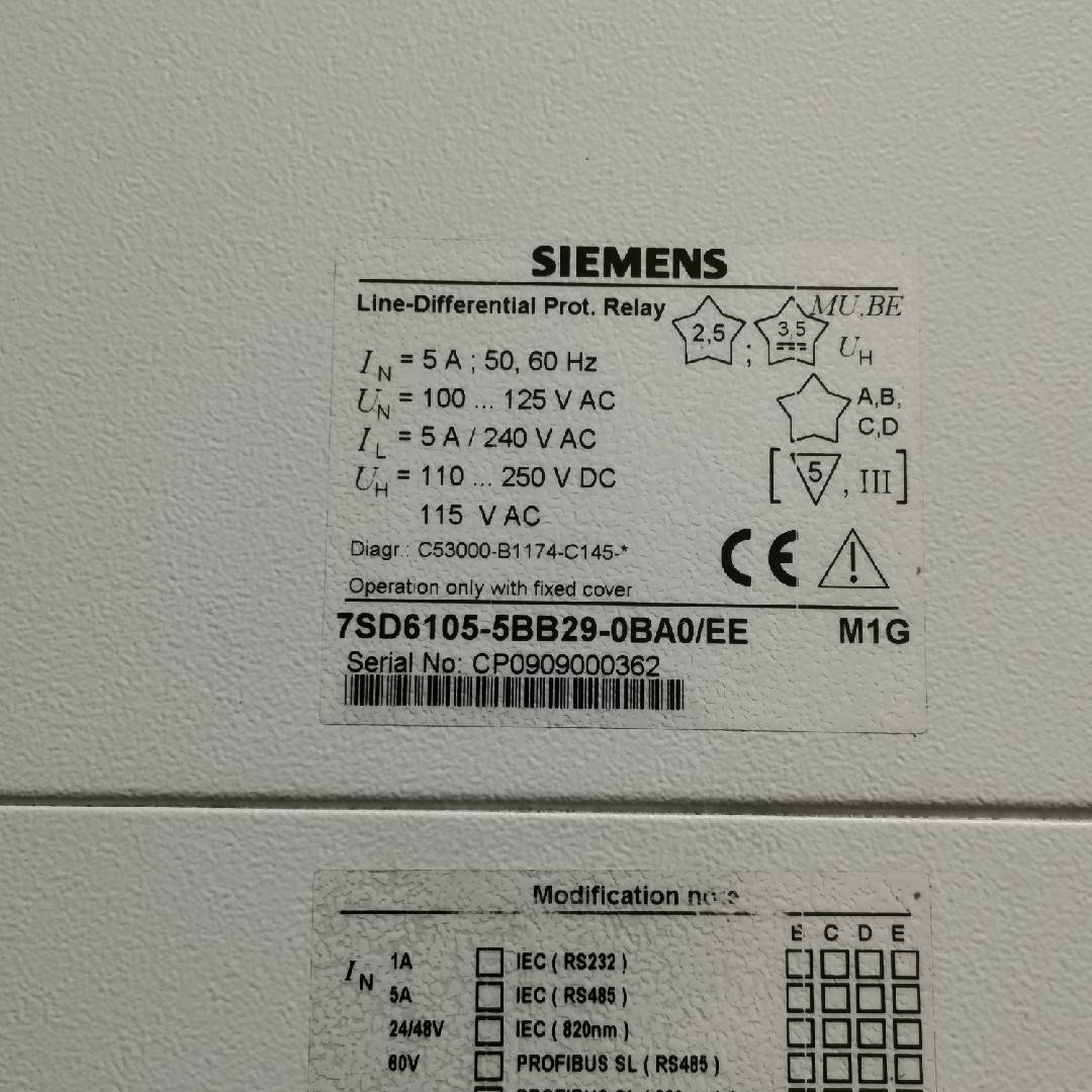 西门子7SD61控制器7SD6105-5BB29-0BA0/EE原装拆机询价