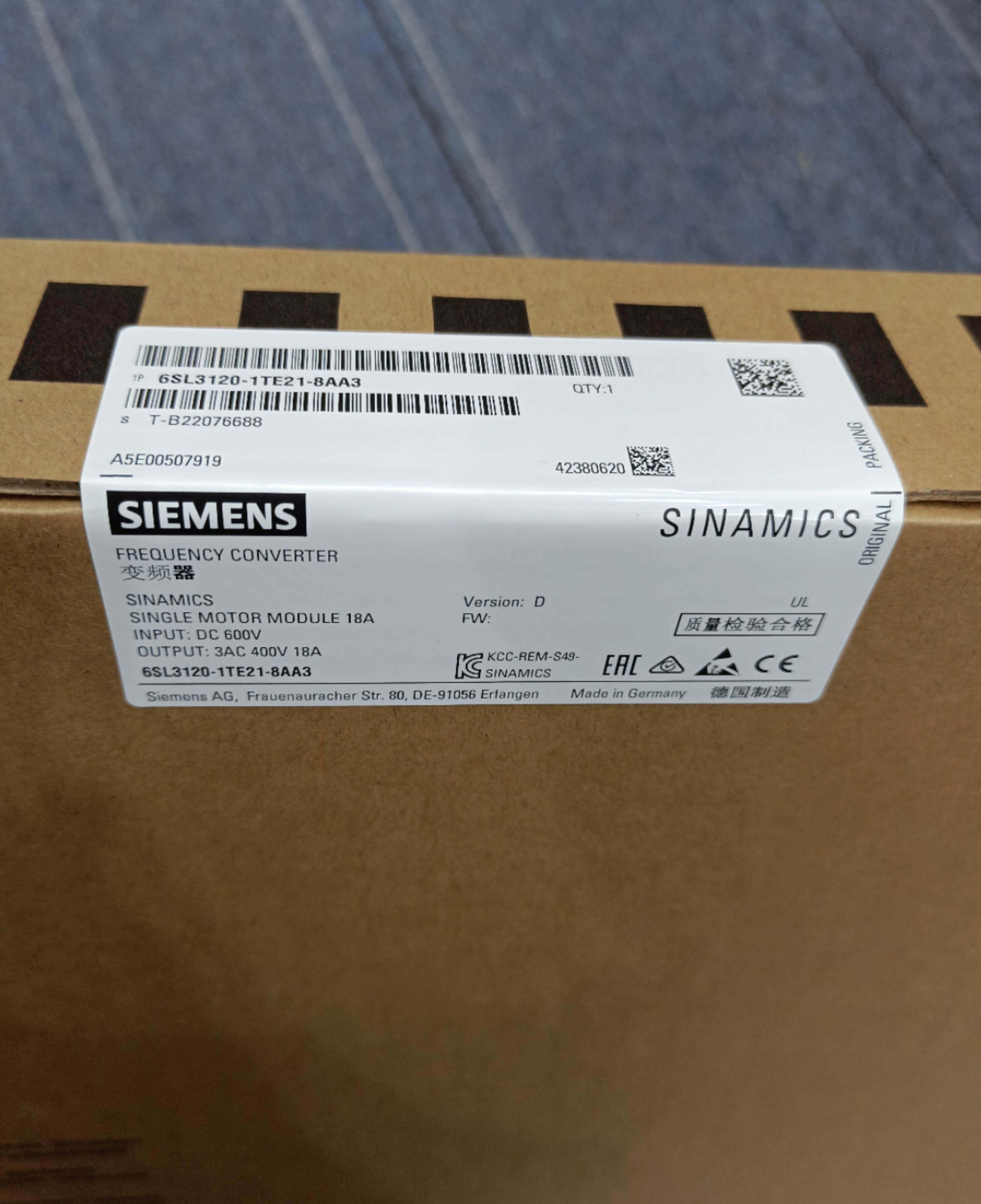 西门子s120双轴5a/5a伺服驱动6sl3120-2te15-0aa4询价