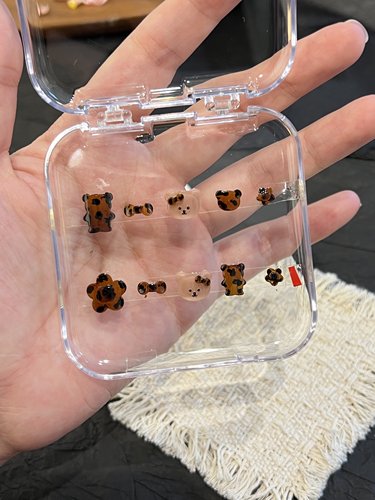 【RENMINBI_93 nail】twoi小熊werwer玳瑁配色包邮