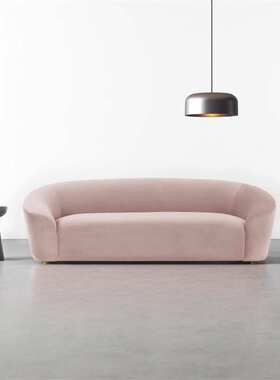 现代北欧轻奢黑色丝绒布艺沙发小户型客厅简约设计单人三人双人位