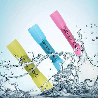 跨境货源500pcs 袋装 热缩端子热缩中间端子冷压端子热缩接线端子