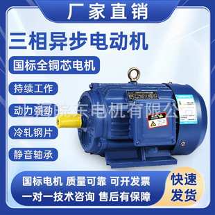 1.1 全铜电机0.55KW0.75 2.2 7.5千瓦三相异步电动机国标 5.5