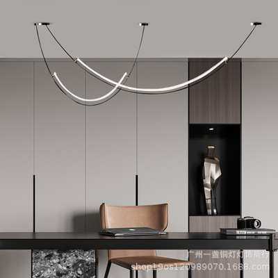 2023设计师线条餐厅灯现代简约个性客厅吧台展厅样板间装饰吊灯,玩具/童车/益智/积木/模型,毛绒/玩偶/公仔/布艺类玩具,淘宝优惠券,粉丝福利购,淘宝优惠卷