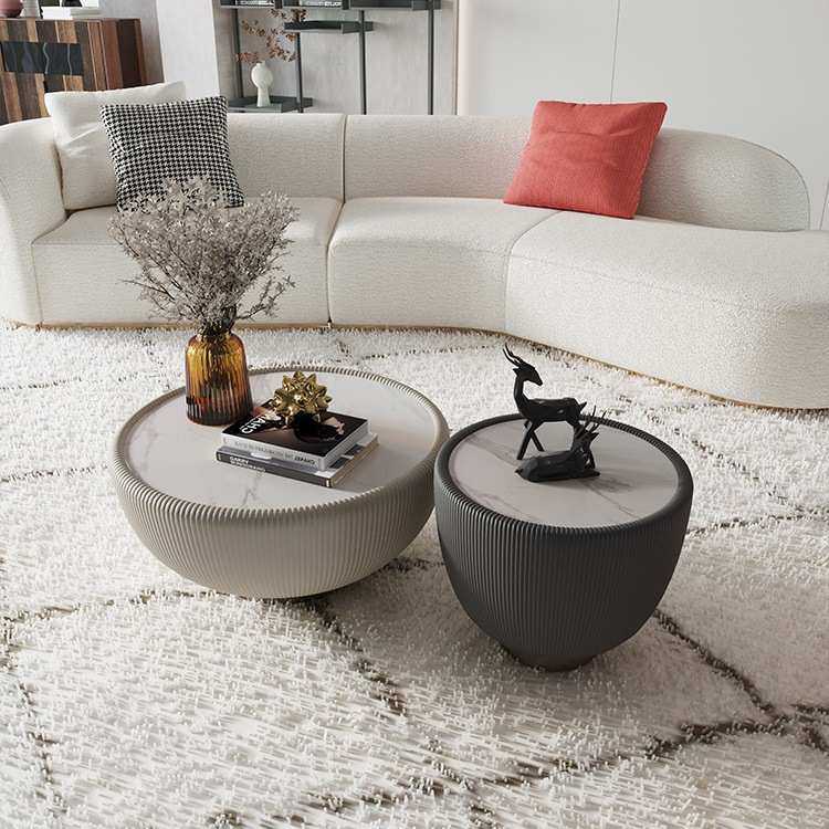 意式轻奢小户型大小碗圆形茶几组合整装现代简约家用桌台客厅茶桌,3C数码配件,USB灯,淘宝优惠券,粉丝福利购,淘宝优惠卷