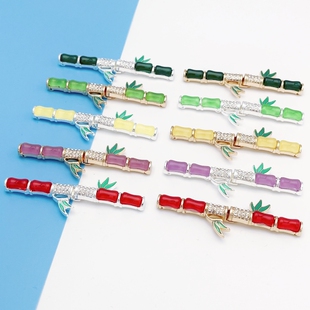 金属汉服子母扣竹节一字金属盘扣对扣钩扣复古国潮风旗袍中式钮扣